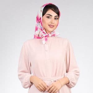دستمال سر و گردن زنانه مدل نخی خنک تابستانه با طرح گل درشت کد ana-2499 — تصویر ۶