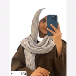 شال و روسری زنانه، شال برشکا لمه طرحدار قواره 200/75 مدل arad6763 — تصویر ۶
