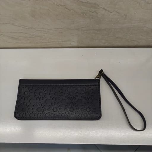 کیف پول زنانه مدل افتاب چرم طبیعی دست دوز — تصویر ۲