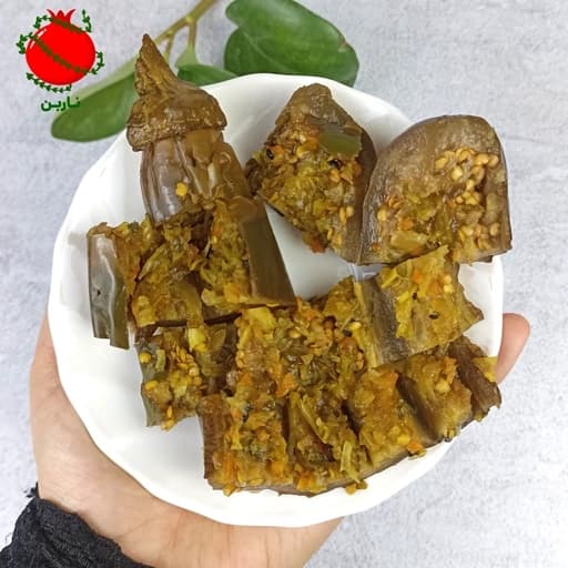 ترشی بادمجان شکم پر قلمی خانگی / 1.5 کیلویی