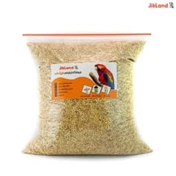 غذای عروس هلندی و طوطی ها - ارزن کتان مخلوط - ارزن درشت و کتان اردبیل - یک کیلویی — تصویر ۳