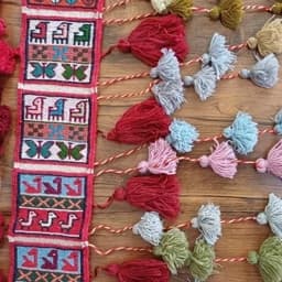 پرده سنتی ورنی گلیم پیچ پشم دستباف آذربایجان پس کرایه — تصویر ۳