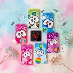 دفترچه یادداشت سیمی کیوت بدون خط نقاشی باطرح جلد حیوانات و پونی 20 برگ برند کانگورو Kangaru — تصویر ۳