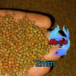 غذای ماهی 2 میل گرانول انرژی بیومار روابی اکسو و اسپیرو اسکار سیچلاید اروانا کوی گلدفیش گوشتخوار گیاه خوار 500 گرمی — تصویر ۵