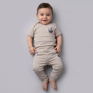 ست تیشرت آستین کوتاه و شلوار راحتی نوزادی اس پی کو مدل A-06