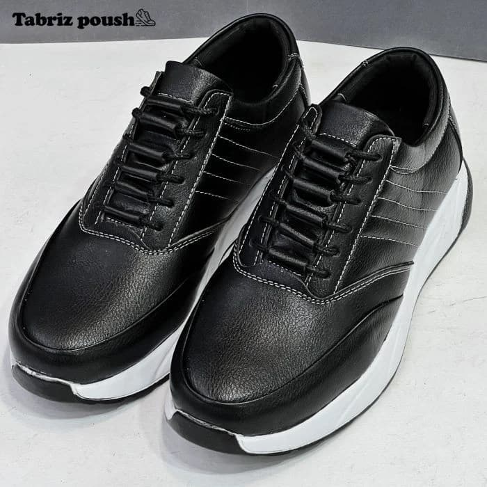 کفش تبریز طبی مردانه بهگام رویه طرح چرم دور دوخت رنگ مشکی سایز 40 تا 43 تبریز پوش — تصویر ۵