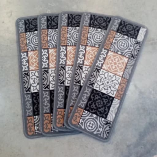 گلیم فرش ماشینی کاشان کد(318) دودی روپله ای (90در30)