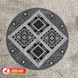 گلیم ماشینی کاشان طرح گندم دودی سایز گرد 1 در1 (پس کرایه) — تصویر ۳