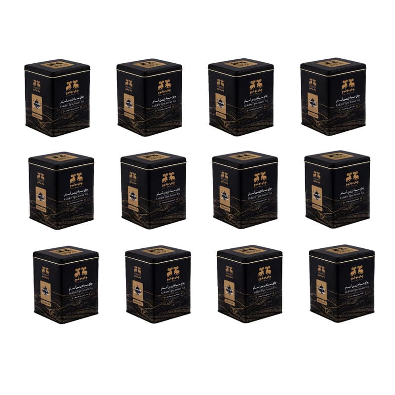 چای سیاه شکسته سوپر زرین دو قوچ - 450 گرم بسته 12 عددی — تصویر ۲
