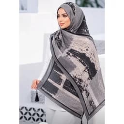 روسری زنانه نخی منگوله دار شال و روسری فرشته — تصویر ۳