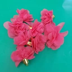 منگوله تسبیح و کیف و لباس و شال و روسری،منگوله گل حریر و ساتن،یک عددی — تصویر ۳