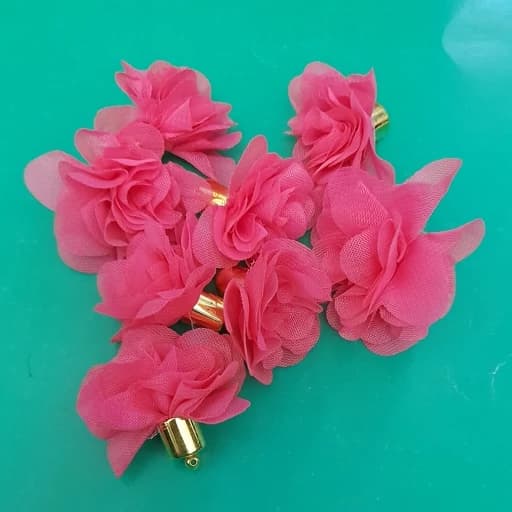 منگوله تسبیح و کیف و لباس و شال و روسری،منگوله گل حریر و ساتن،یک عددی — تصویر ۲