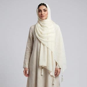 شال زنانه مدل حریر تابستانه لمه دار شاین کد ana-2268