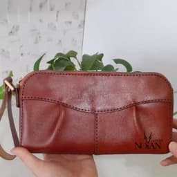 کیف دستی و مدارک زنانه چرم طبیعی دستدوز — تصویر ۳