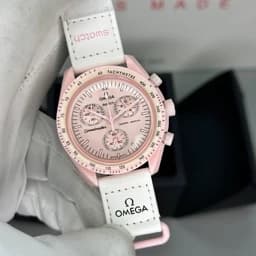 ساعت مچی امگا سواچ صورتی زهره ونوس Omega x Swatchمدل Mission to venus (مستر کوالیتی مشابه اصلی) — تصویر ۳