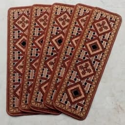 گلیم ماشینی کاشان طرح حصیری کلاسیک روپله ای (80در30) پس کرایه — تصویر ۳