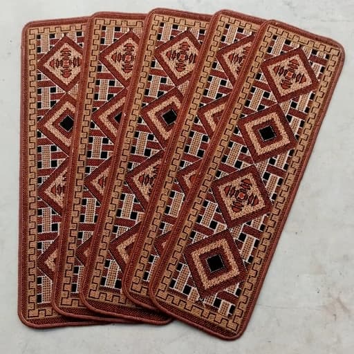 گلیم ماشینی کاشان طرح حصیری کلاسیک روپله ای (80در30) پس کرایه