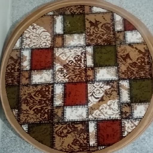 گلیم ماشینی کاشان طرح چهل تیکه بادومی پادری دایره (1*1)پس کرایه — تصویر ۲