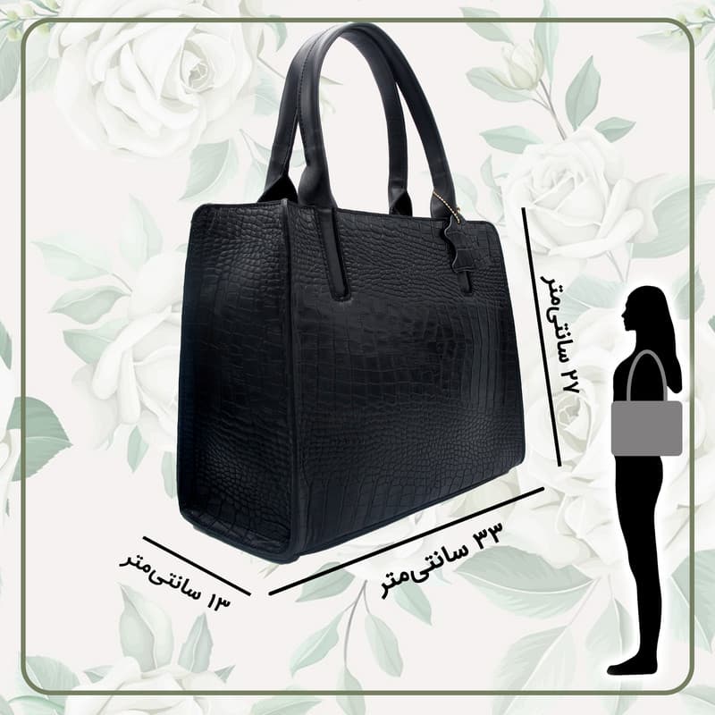 کیف دوشی زنانه مدل چرم طبیعی کد 129C — تصویر ۳