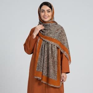 شال الیاف نخی زنانه مدل Mahgol015 با طول و عرض 200*55 سانتیمتر