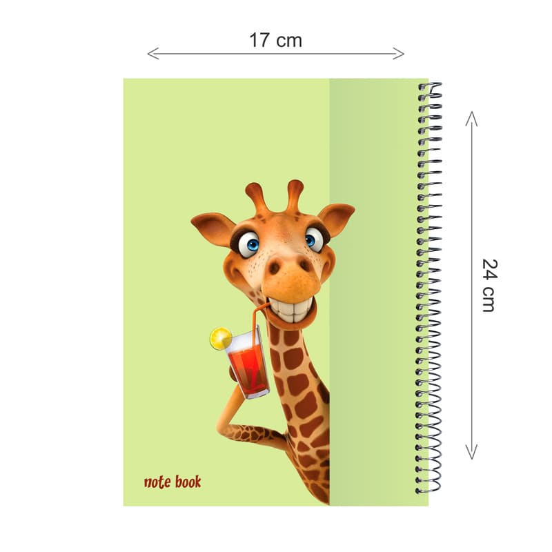 دفتر مشق 60 برگ پدیده نقش طرح happy giraffe — تصویر ۳