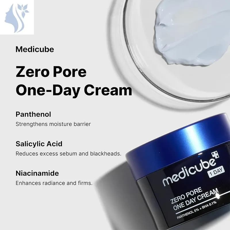 کرم مرطوب کننده صورت مدیکیوب مدل zero pore مناسب برای انواع پوست حجم 50 میلی لیتر — تصویر ۴