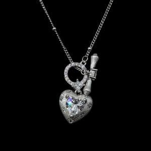 گردنبند نقره زنانه مدل قلب کد 598.681