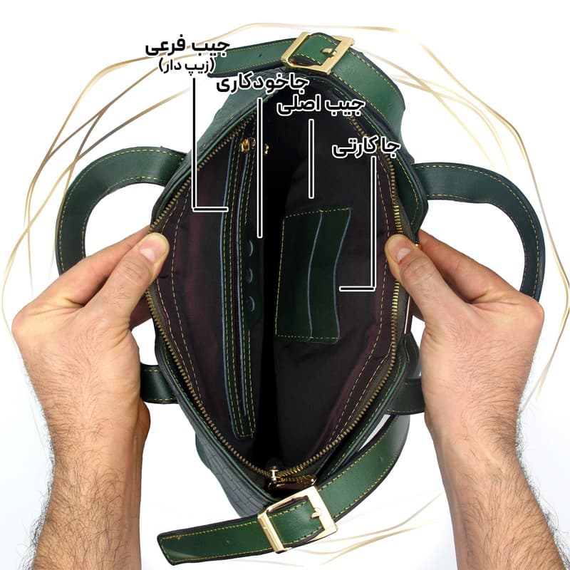 کیف دستی زنانه مدل چرم طبیعی کد MRS151C — تصویر ۳