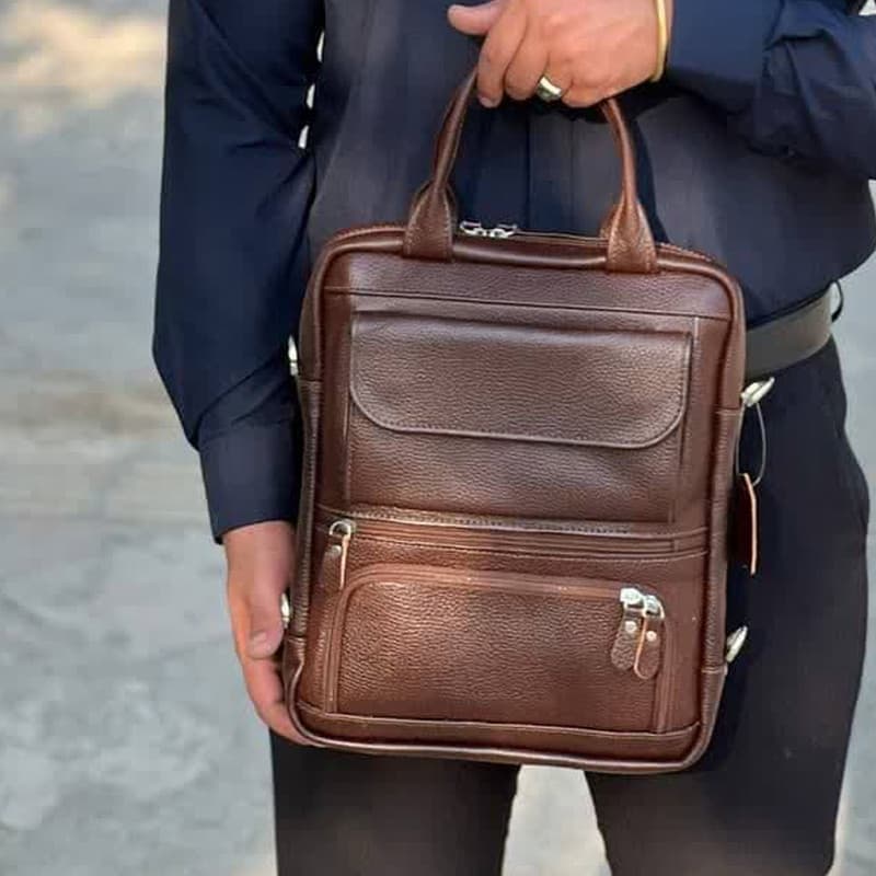 کیف اداری مدل چرم طبیعی کد Man-71 — تصویر ۲