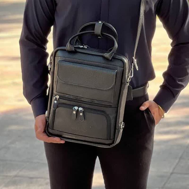 کیف اداری مدل چرم طبیعی کد Man-71 — تصویر ۳