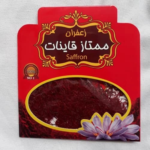 زعفران نگین اعلای قائنات وزن 4.608 گرم (معادل یک مثقال) — تصویر ۲