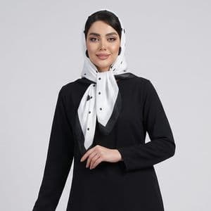 دستمال سر و گردن زنانه مدل مینی نخی طرح توپی کد ana-2681