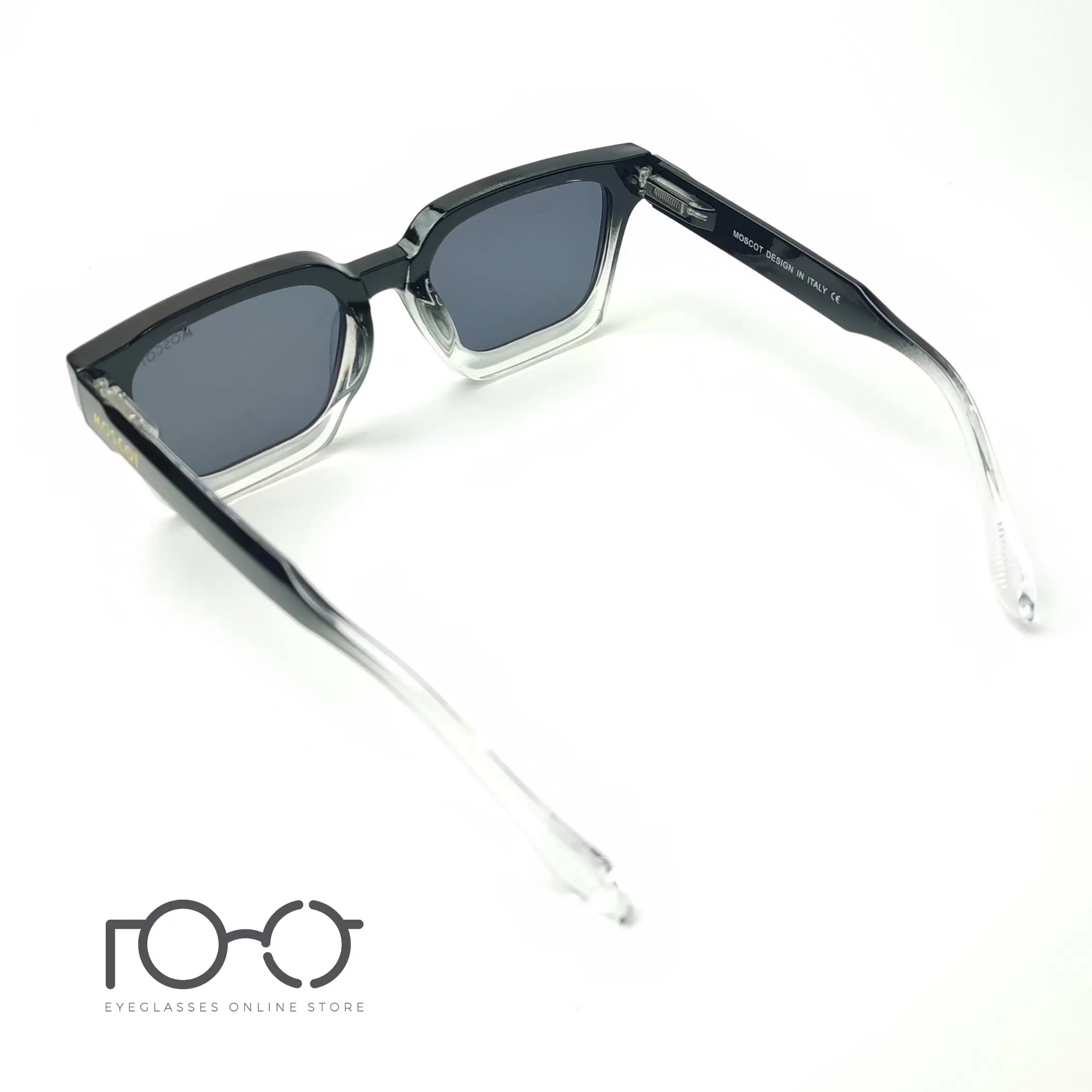 عینک آفتابی موسکات MOSCOT کائوچو کد YS-1079 رنگ مشکی پیانویی با لنز دودی — تصویر ۵