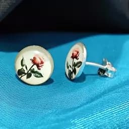 گوشواره نقره 925 خارجی اصل کدz1 — تصویر ۳