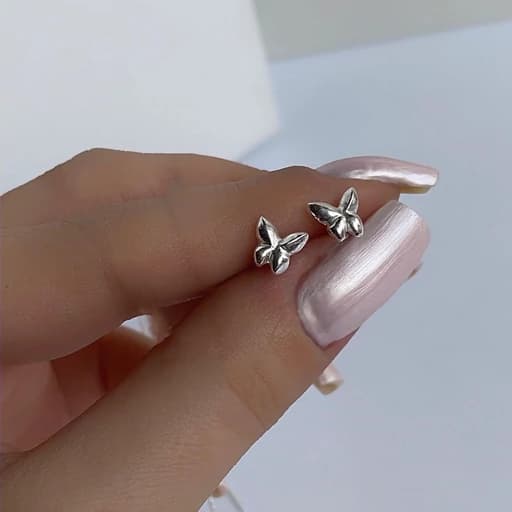 گوشواره نقره با ابکاری طلا سفید