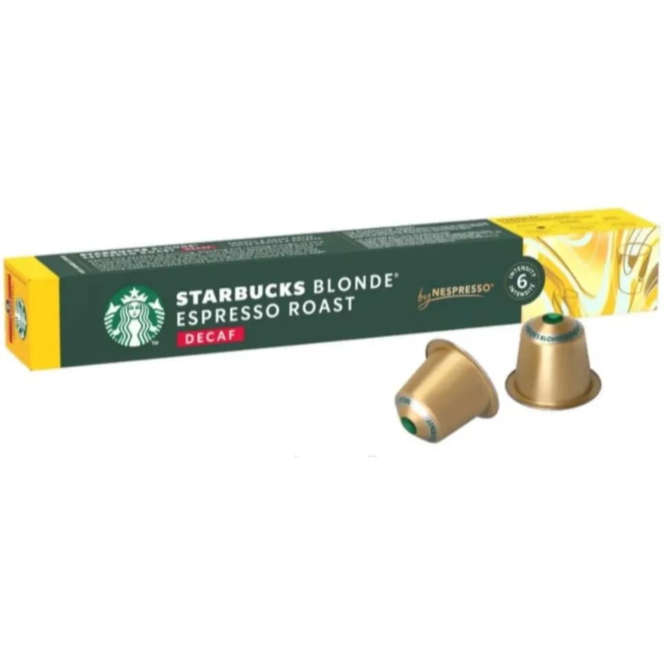 کپسول قهوه نسپرسو استارباکس طعم Blonde Espresso Roast Decaf بسته ۱۰ عددی