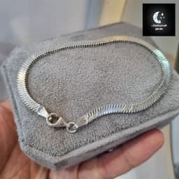 دستبند نقره مردانه ماری ضخیم اصلی ترک شرکت مورات استانبول عیار 925 — تصویر ۳