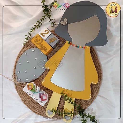 آینه دکوراتیو دخترانه اتاق کودک ماوراء لاکچری طرح MKIDS18 (سایز بزرگ) — تصویر ۸