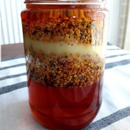 ترکیب ژل رویال گرده گل و عسل طبیعی 600 گرمی — تصویر ۲