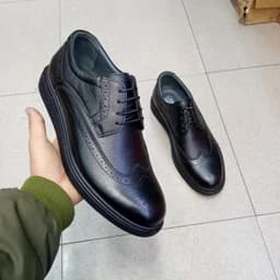 کفش مردانه تمام چرم مدل هشترک ایتالیایی — تصویر ۳