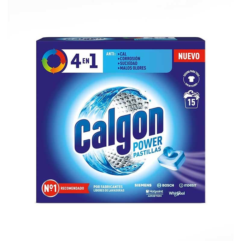 قرص جرمگیر ماشین لباسشویی کالگون Calgon بسته 15 عددی — تصویر ۲