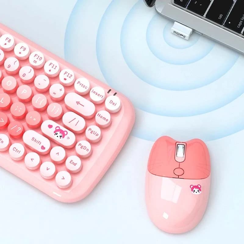 کیبورد و ماوس بیسیم مافی Candy Pink — تصویر ۵