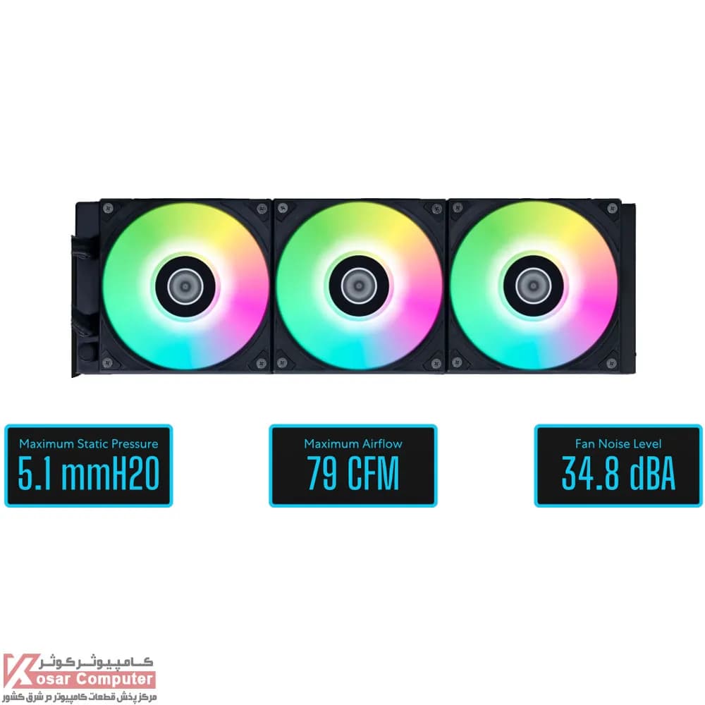 خنک کننده مایع پردازنده لیان لی GA II Lite 360 RGB — تصویر ۹