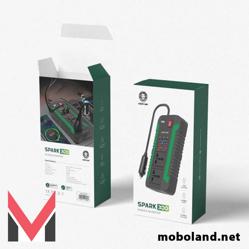 اینورتر فندکی ماشین 300 وات گرین لاین Green Lion Power Inverter Spark 300W — تصویر ۹