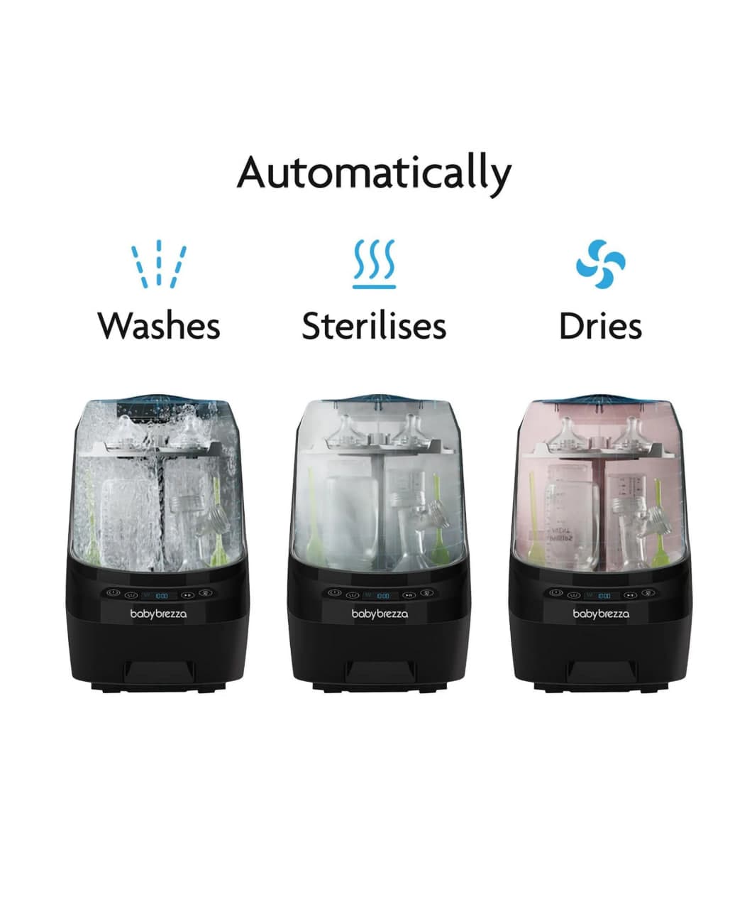 دستگاه شیشه شور بیبی برزا Baby Brezza bottle washer (مشکی) — تصویر ۶