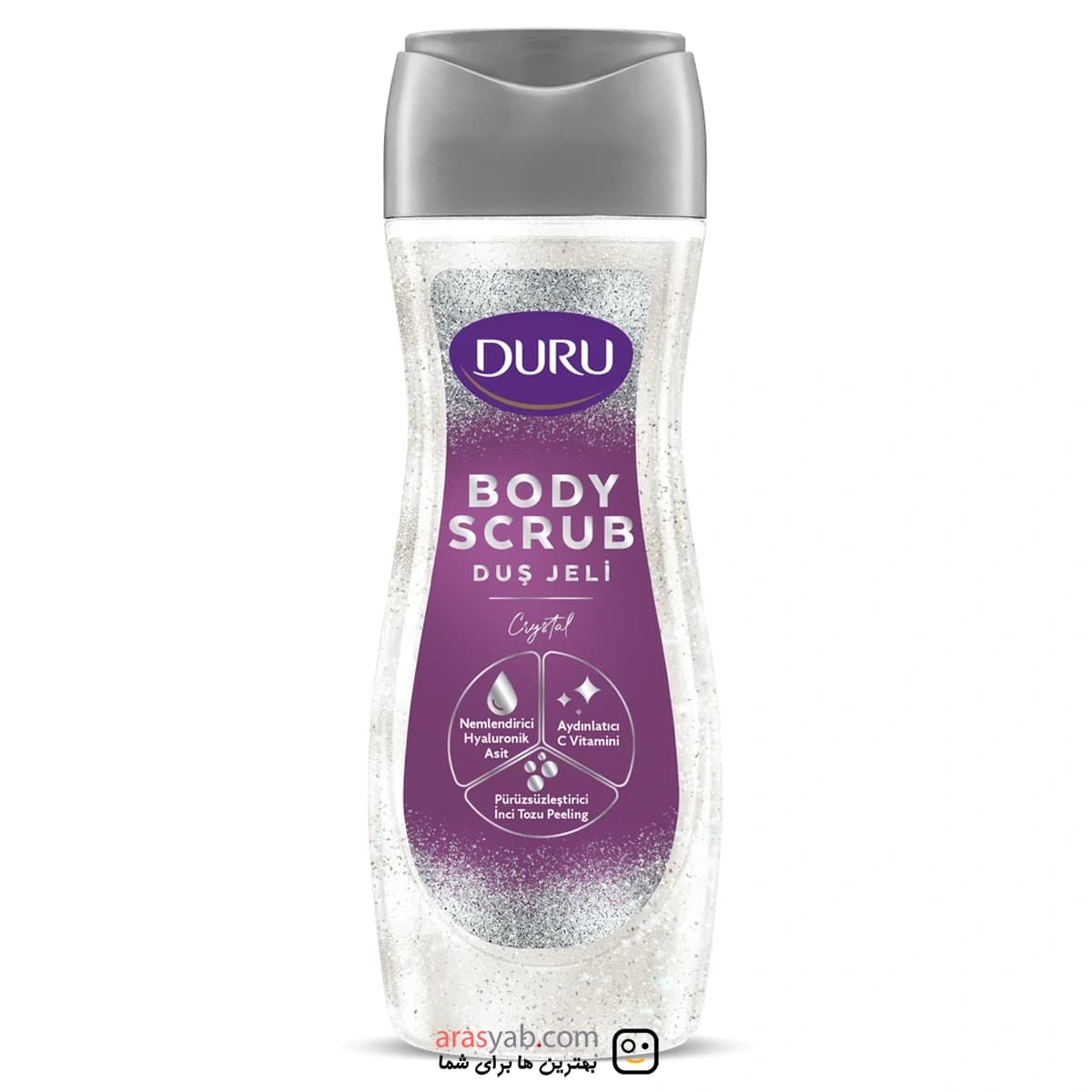 شامپو بدن دورو Duru اسکراب دار مدل کریستال Crystal حجم 450 میل — تصویر ۲