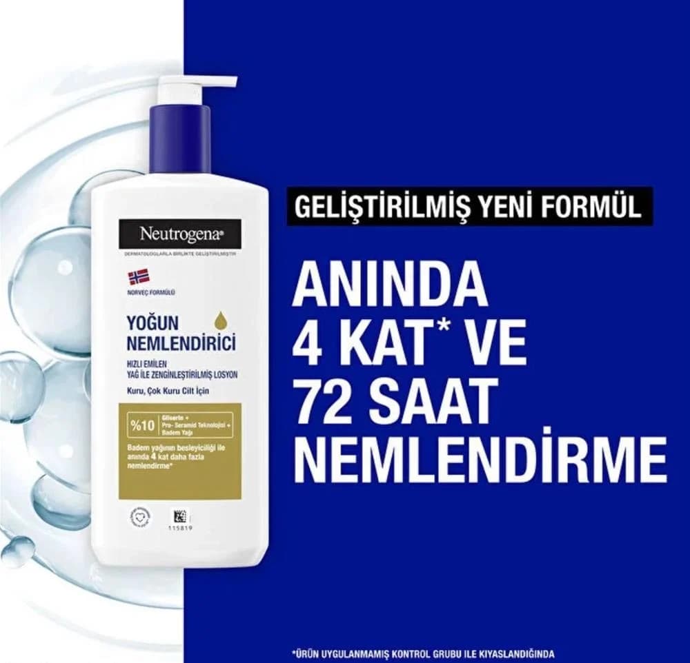 لوسیون بدن Yogun Nemlendirici نوتروژینا 400 میل مناسب پوست خشک Neutrogena — تصویر ۳