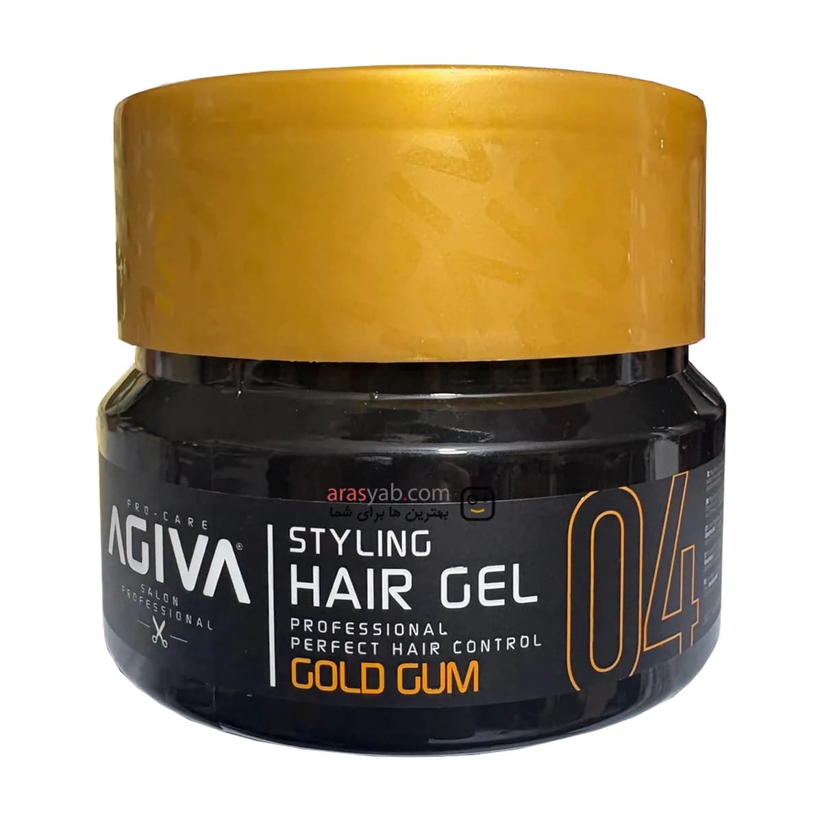 ژل مو آگیوا 04 مدل گلد گام GOLD Gum حالت دهنده فوق قوی حجم 700 میل — تصویر ۳