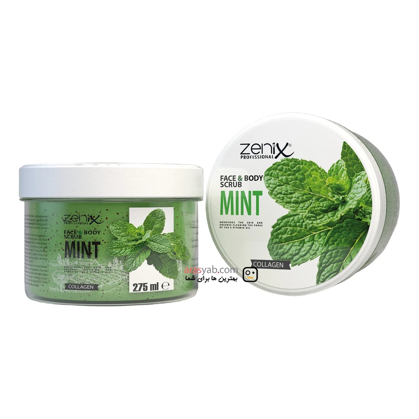 اسکراب نعنایی Mint زنیکس Zenix مناسب صورت و بدن حجم 275 میل