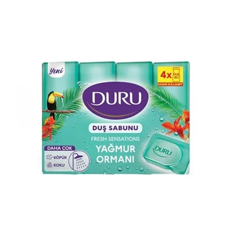 صابون دورو حاوی رایحه جنگل بارانی بسته ۴ عددی حجم 600 گرم DURU — تصویر ۴